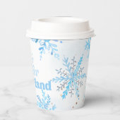 Gobelets En Papier Blue Winter Onederland Hot Cocoa Cups (Verso)
