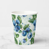 Gobelets En Papier Blueberges d'aquarelle (Gauche)