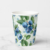 Gobelets En Papier Blueberges d'aquarelle (Droite)