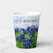Gobelets En Papier Bluebonnets Blue Flowers Texas texan Floral (Recto)