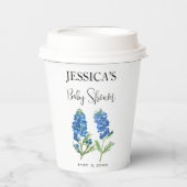 Gobelets En Papier Bluebonnets Fleurs Texas Baby shower Girl (Recto)