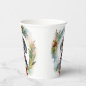 Gobelets En Papier Bluetick Coonhound Christmas Wreath Festive Pup (Droite)