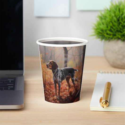 Gobelets En Papier Bluetick Coonhound en automne Leaves automne Inspi (Insitu)