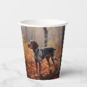 Gobelets En Papier Bluetick Coonhound en automne Leaves automne Inspi (Recto)