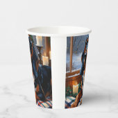 Gobelets En Papier Bluetick Coonhound With Christmas Lights Holiday (Gauche)