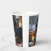 Gobelets En Papier Bluetick Coonhound With Christmas Lights Holiday (Droite)