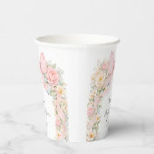 Gobelets En Papier Blush Pink Bow Garden Baby Shower (Droite)