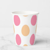Gobelets En Papier Blush Pink Peach Easter Eggs Paper Cups (Verso)