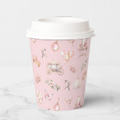 Gobelets En Papier Blush Pink Princess Fairytale Anniversaire (Verso)