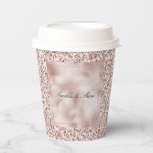 Gobelets En Papier Blush Rose Pailleté Glitzy           (Recto)