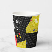 Gobelets En Papier BM Bar Bat mitzvah Coupe de papier Jeu sur (Droite)