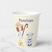 Gobelets En Papier Bo Peep Nursery Rhyme 🍼 Word Cloud Nom Collage (Verso)