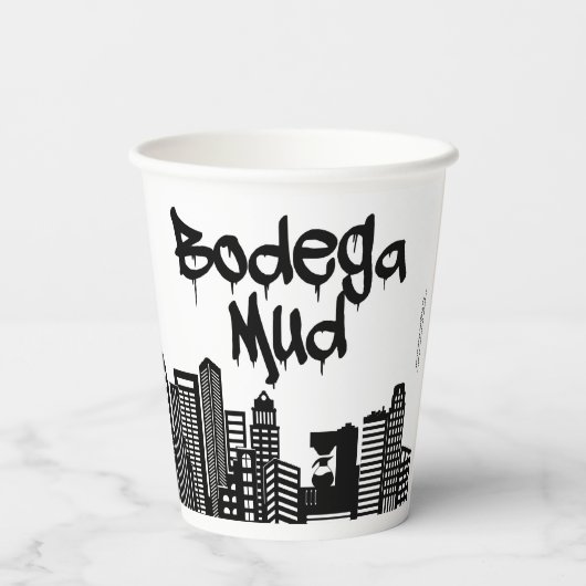 Gobelets En Papier Bodega Mud Coffee Cup - version marqueur noir (Verso)