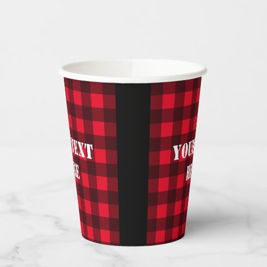 Gobelets En Papier Boeuf rouge à bûcheron plaid tasses de papier sur  (Gauche)