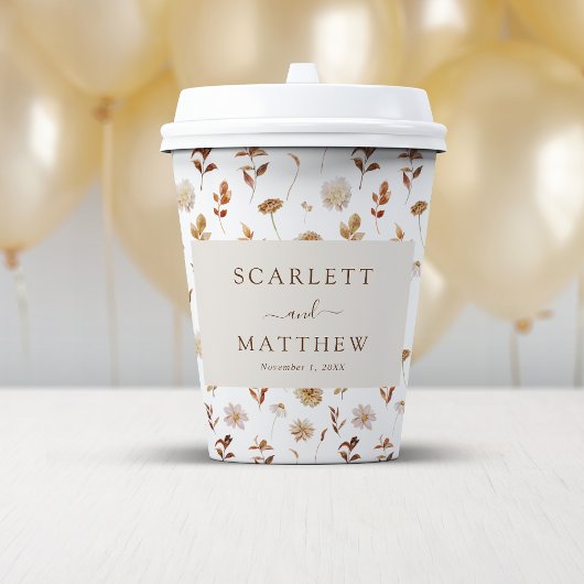 Gobelets En Papier Bohème Automne