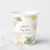 Gobelets En Papier Boho Adventure Helicopter Airplane Baby Shower (Verso)