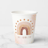 Gobelets En Papier Boho aquarelle arc-en-ciel (Verso)