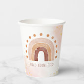 Gobelets En Papier Boho aquarelle arc-en-ciel (Recto)