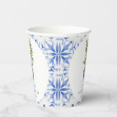 Gobelets En Papier Boho Aquarelle Citron jaune Fête des mariées (Droite)