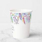 Gobelets En Papier Boho arc-en-ciel (Gauche)