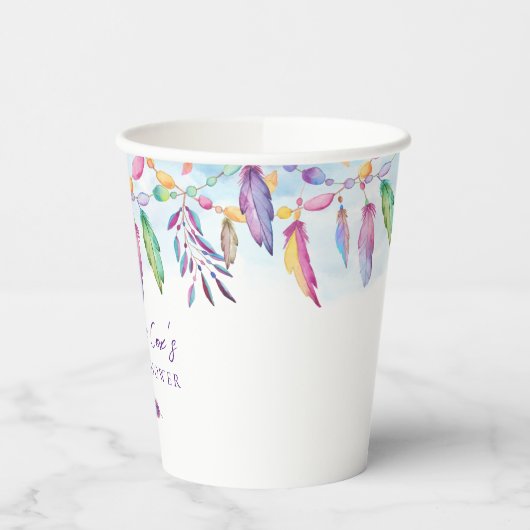 Gobelets En Papier Boho arc-en-ciel (Gauche)
