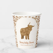 Gobelets En Papier Boho Arch Saint-Vache Baby shower occidental (Verso)