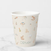 Gobelets En Papier Boho Automne Personnalisé Baby shower Paper Cup (Recto)