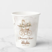 Gobelets En Papier Boho Baby Carriage Aqiqah Unisex Musulman Nouveau- (Recto)