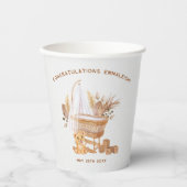 Gobelets En Papier Boho Bassinet Nursery Baby shower (Recto)