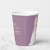 Gobelets En Papier Boho Blonde Épouse De Cheveux Avec Fleurs (Droite)