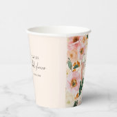 Gobelets En Papier Boho Blush Fleurs Champagne (Droite)