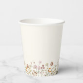 Gobelets En Papier Boho Brunch Fleurs et Bulles Baby Shower Champêtr (Verso)