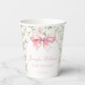 Gobelets En Papier Boho chic arc rose floral baby showers tasses en p (Verso)