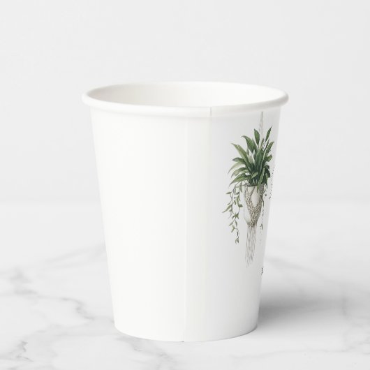 Gobelets En Papier Boho Chic Botanique "Cravate le noeud" Fête des ma (Droite)