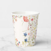 Gobelets En Papier Boho Chic Botanique Fleur sauvage Premier annivers (Gauche)