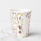 Gobelets En Papier Boho Chic Botanique Fleur sauvage Premier annivers (Droite)