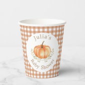Gobelets En Papier Boho Citrouille Automne Autumn Foliage Baby shower (Recto)