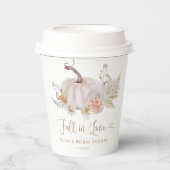 Gobelets En Papier Boho citrouille tomber amoureux (Recto)