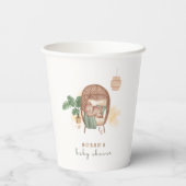 Gobelets En Papier Boho Cosy Teddy Bear Sleep Baby shower (Verso)