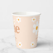 Gobelets En Papier Boho Daisy 1er anniversaire (Gauche)