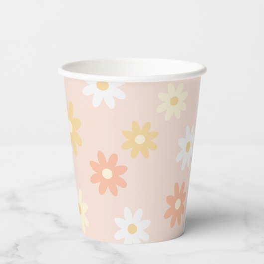 Gobelets En Papier Boho Daisy Baby Onederful 1st Birthday Party (Verso)