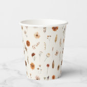 Gobelets En Papier Boho Fall Floral Baby Shower  (Verso)