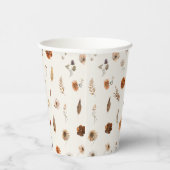 Gobelets En Papier Boho Fall Floral Baby Shower  (Droite)