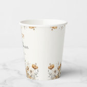 Gobelets En Papier Boho Fleur sauvage Automne Baby shower Cubes en pa (Gauche)