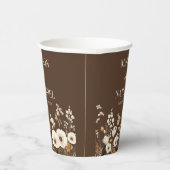 Gobelets En Papier Boho Fleur sauvage Fleur sauvage Floral Jardin Mar (Droite)