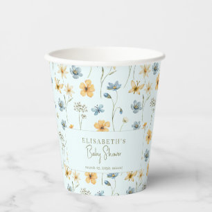 Gobelets En Papier Boho fleur sauvage ressort baby shower personnalis