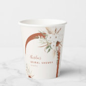 Gobelets En Papier Boho Floral Arch Tasses en papier (Recto)
