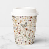 Gobelets En Papier Boho Floral tasse de papier (Verso)