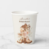 Gobelets En Papier Boho Floral Western Fête des mariées (Verso)