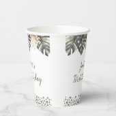 Gobelets En Papier Boho Green Sage Wild One Birday Paper Cup (Gauche)